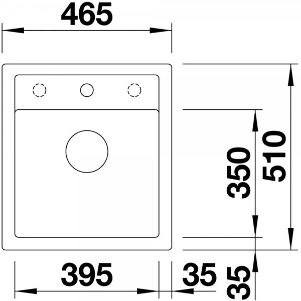 Blanco Dalago 45 s excentrom - Antracit - 6