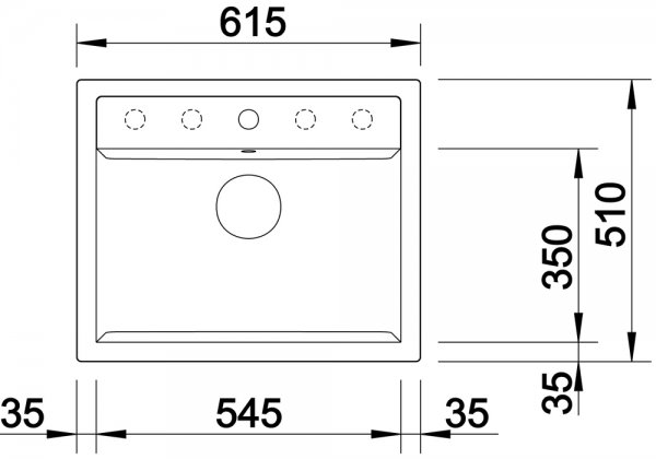 Blanco Dalago 6 s excentrom - Antracit - 7